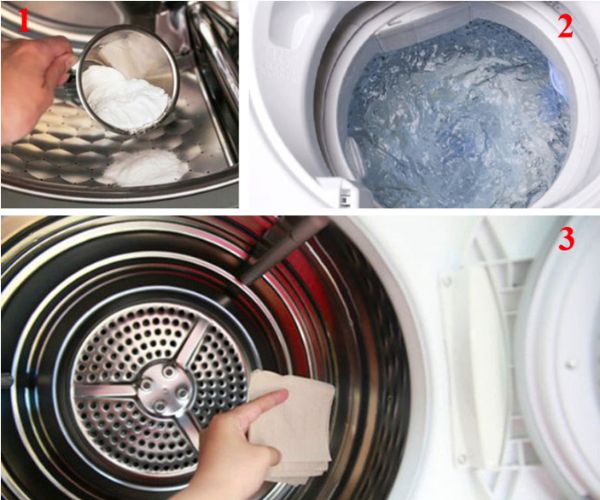cách vệ sinh máy giặt bằng baking soda